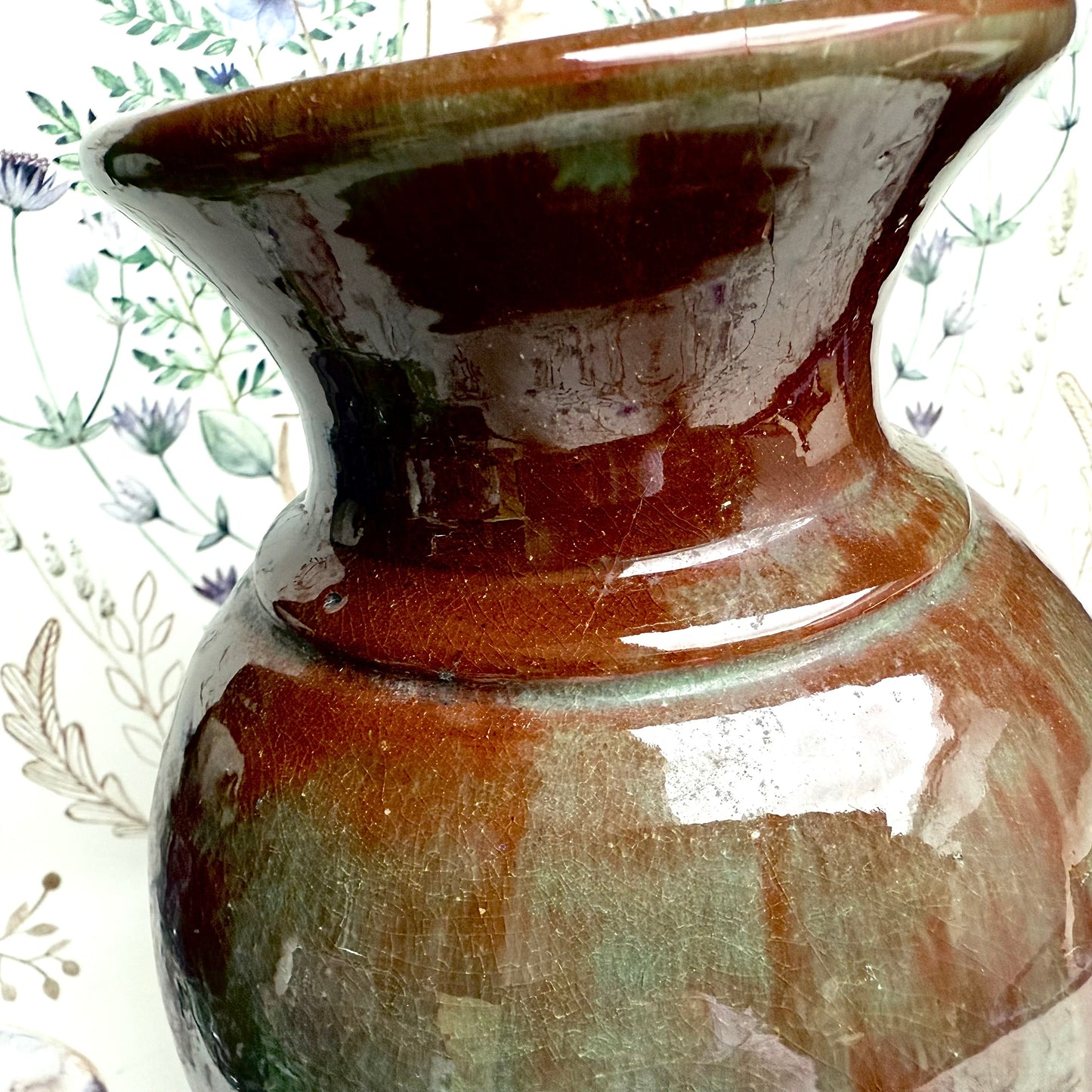 Vase Türkis Braun