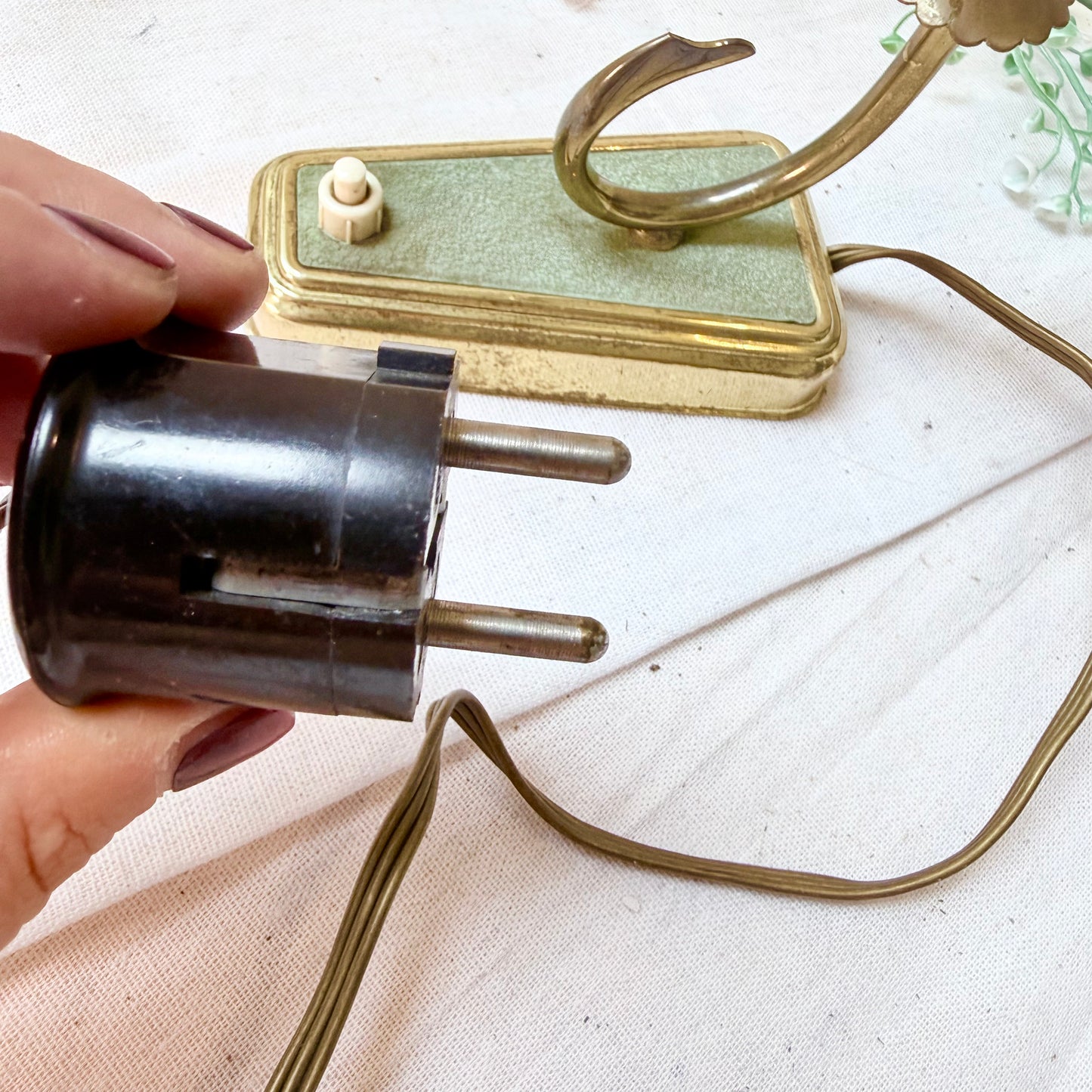 Tischlampe 50s grün