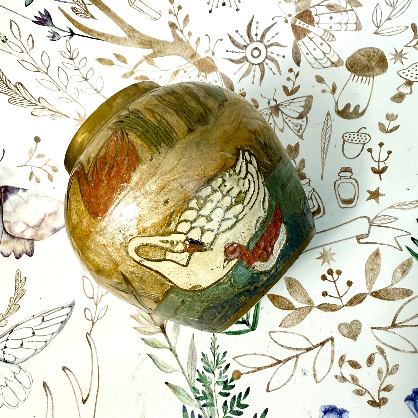 Emaille Vase asiatisch