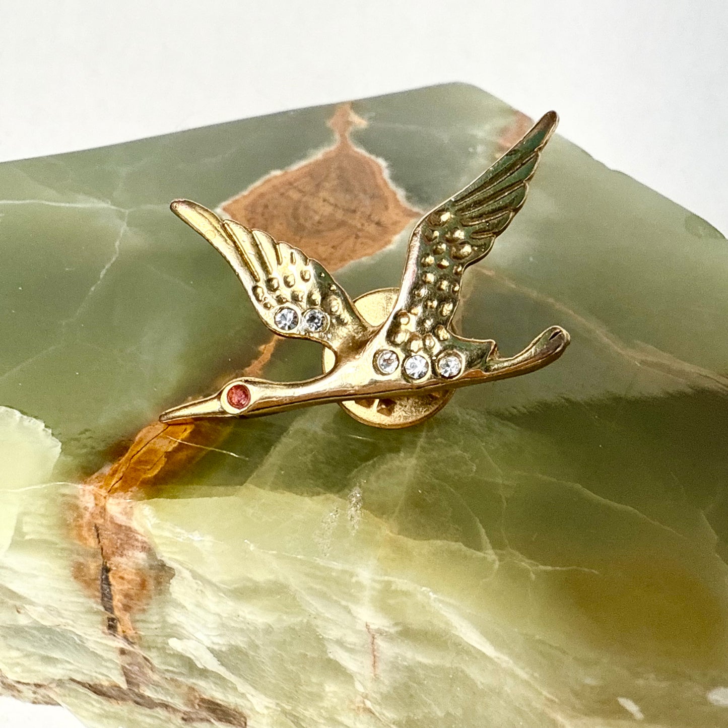 Swarovski Pin Kranich