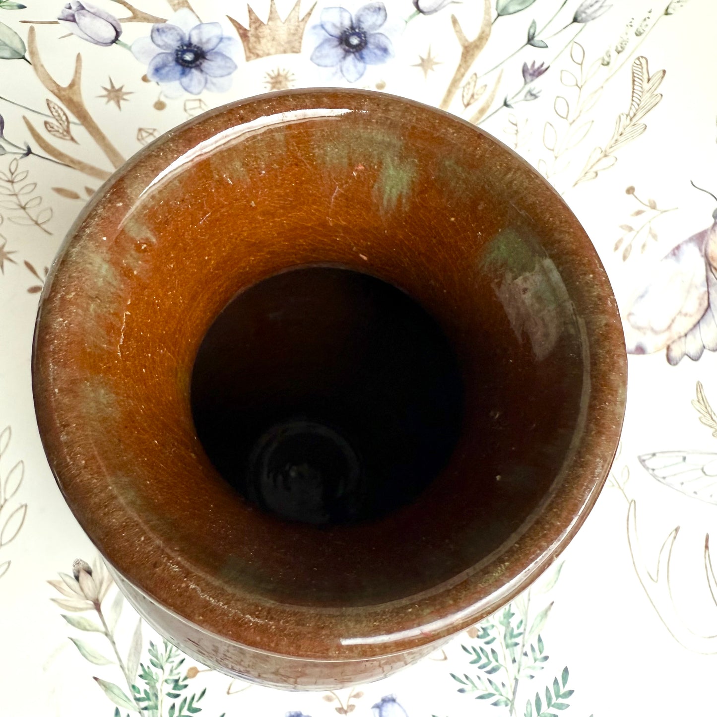 Vase Türkis Braun