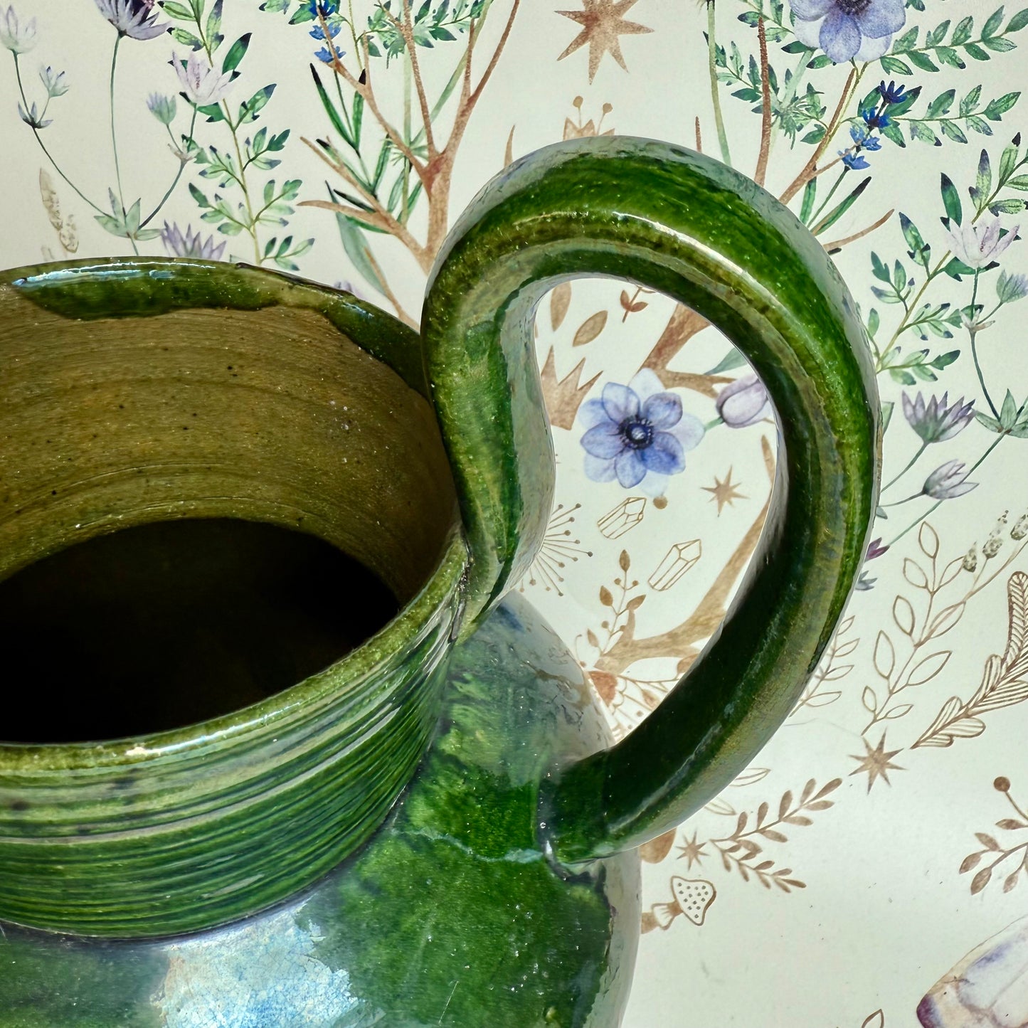 Green jug handmade