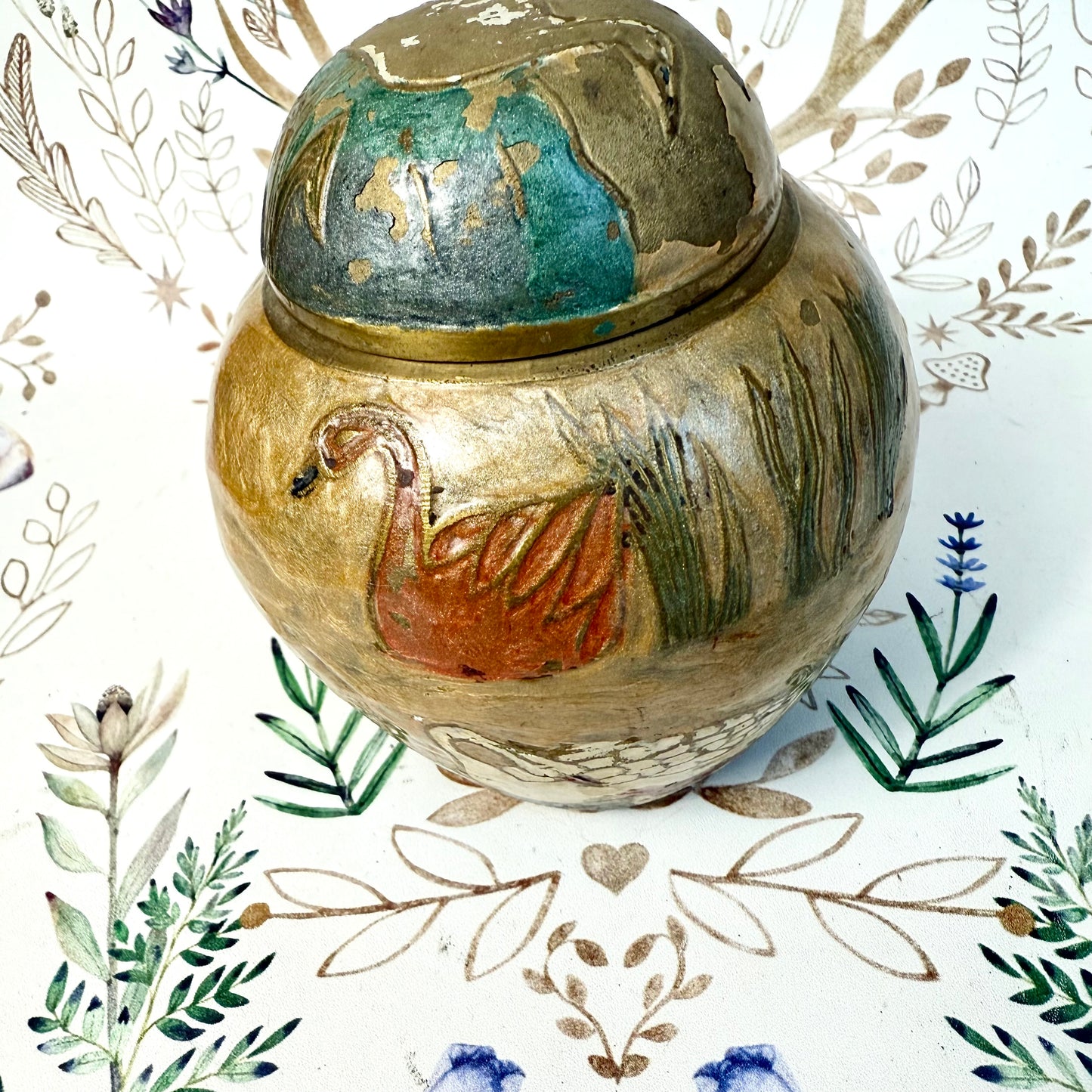 Emaille Vase asiatisch