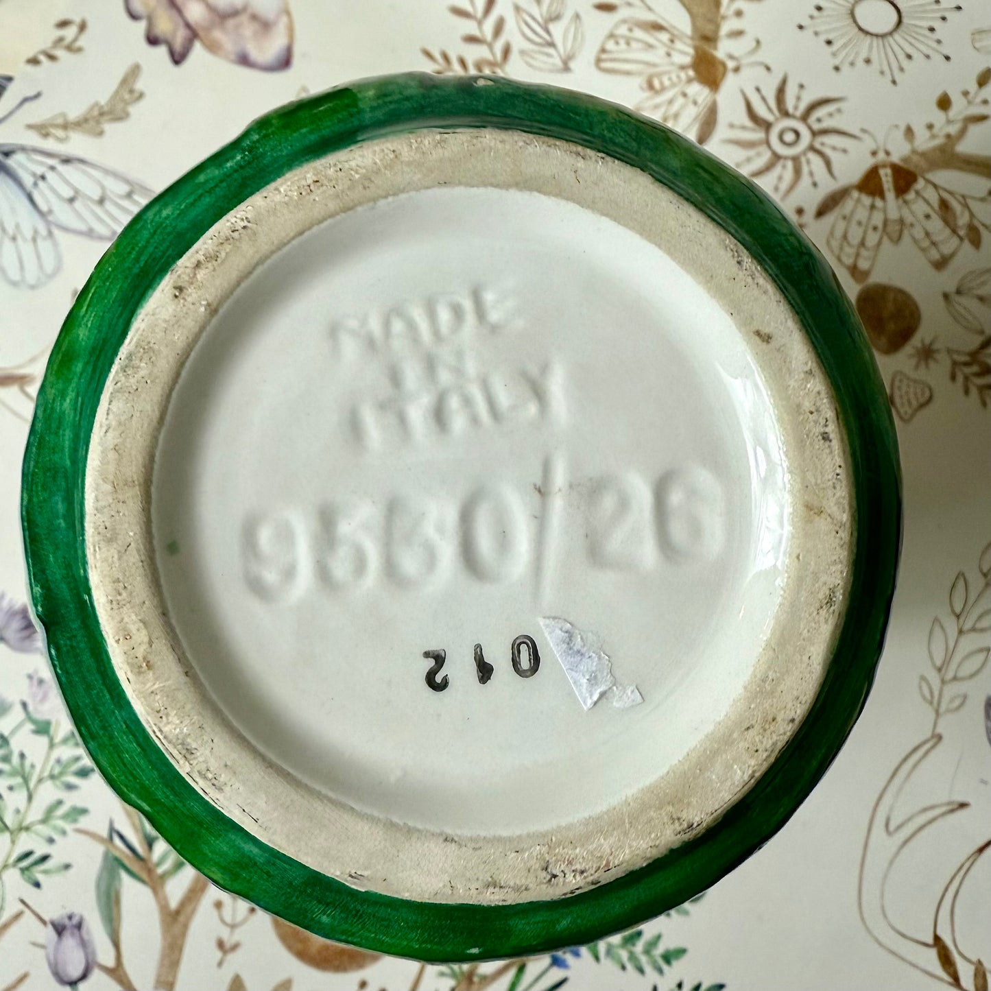 Italian vase with floral decoration