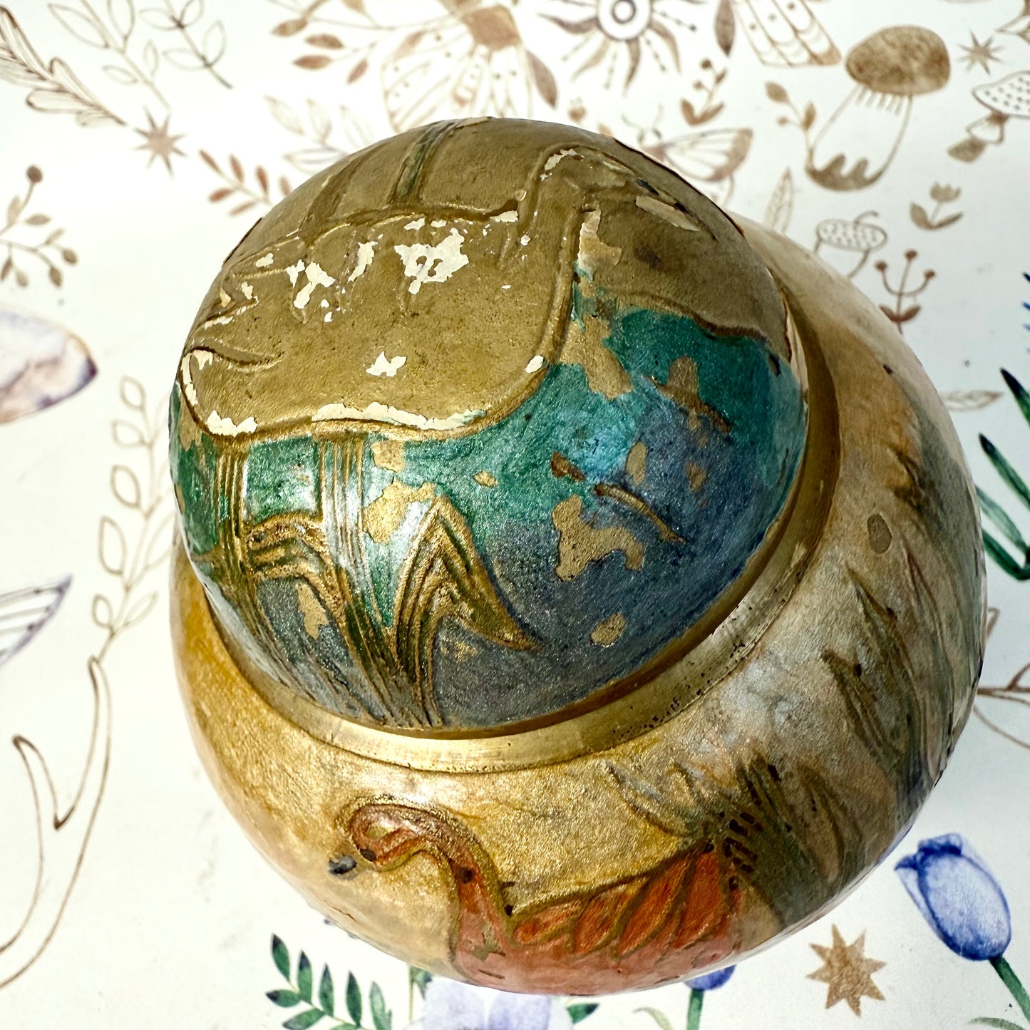 Emaille Vase asiatisch