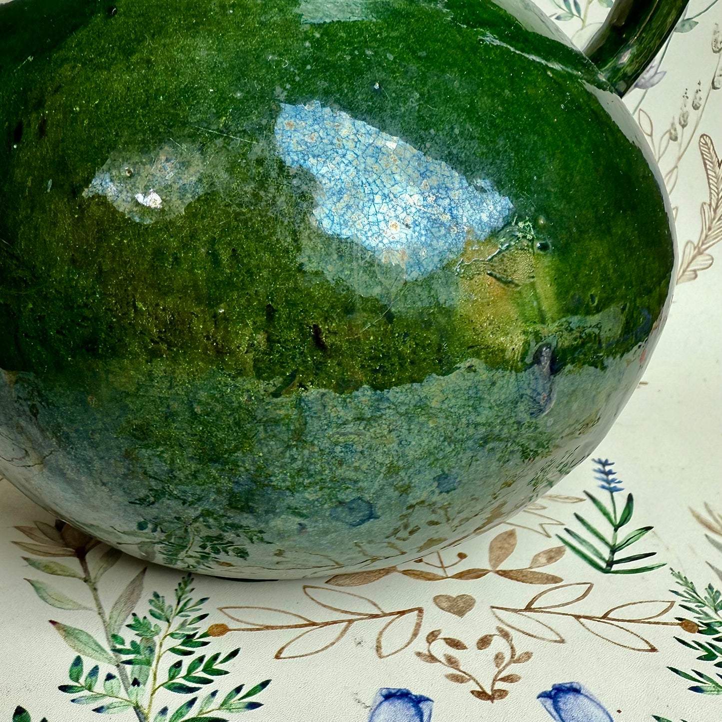 Green jug handmade
