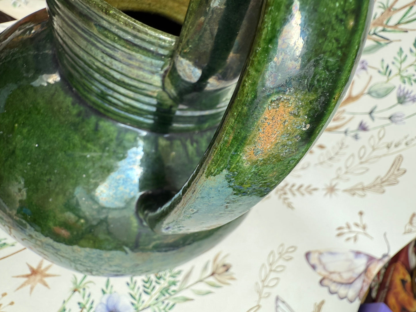 Green jug handmade