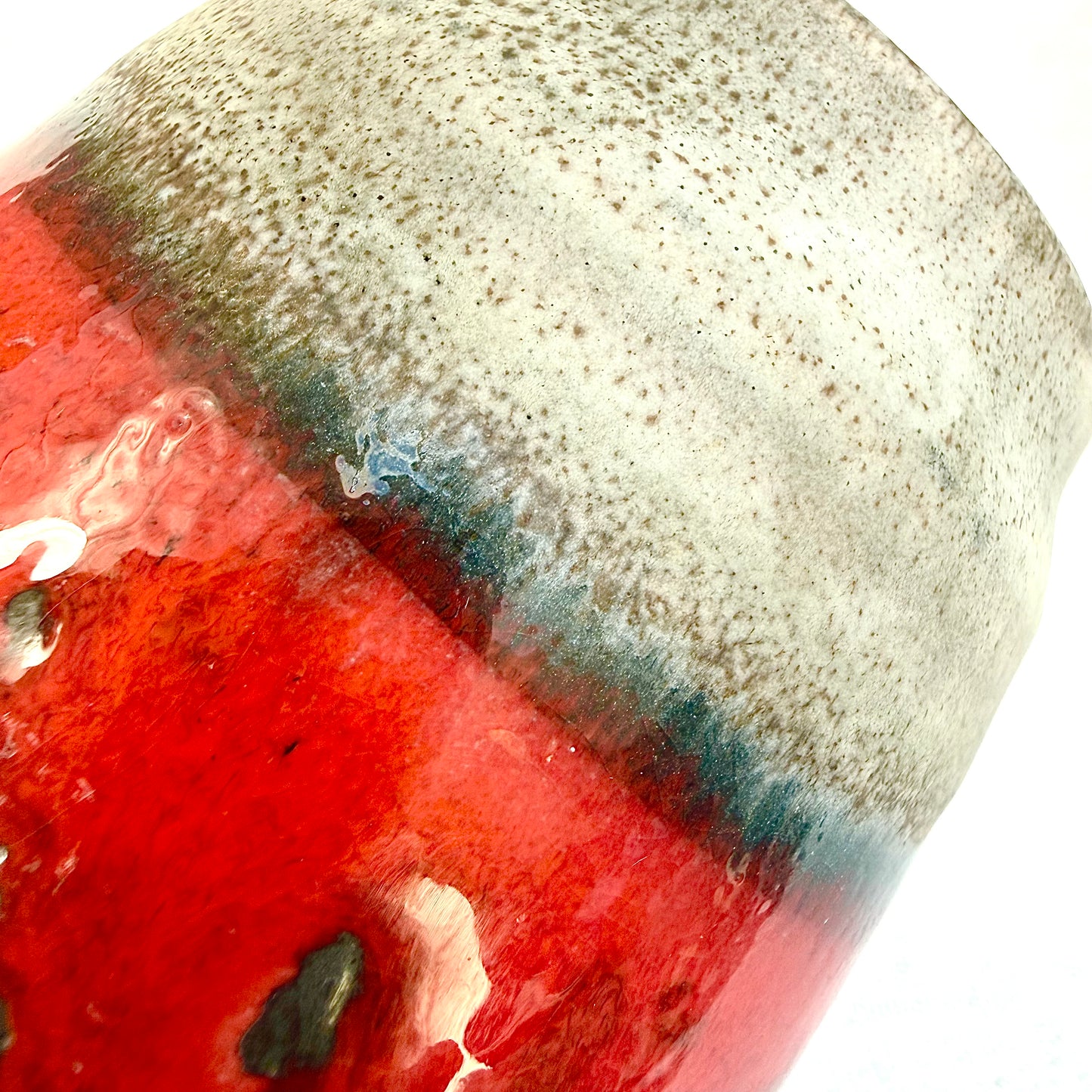 Fat Lava Vase rot