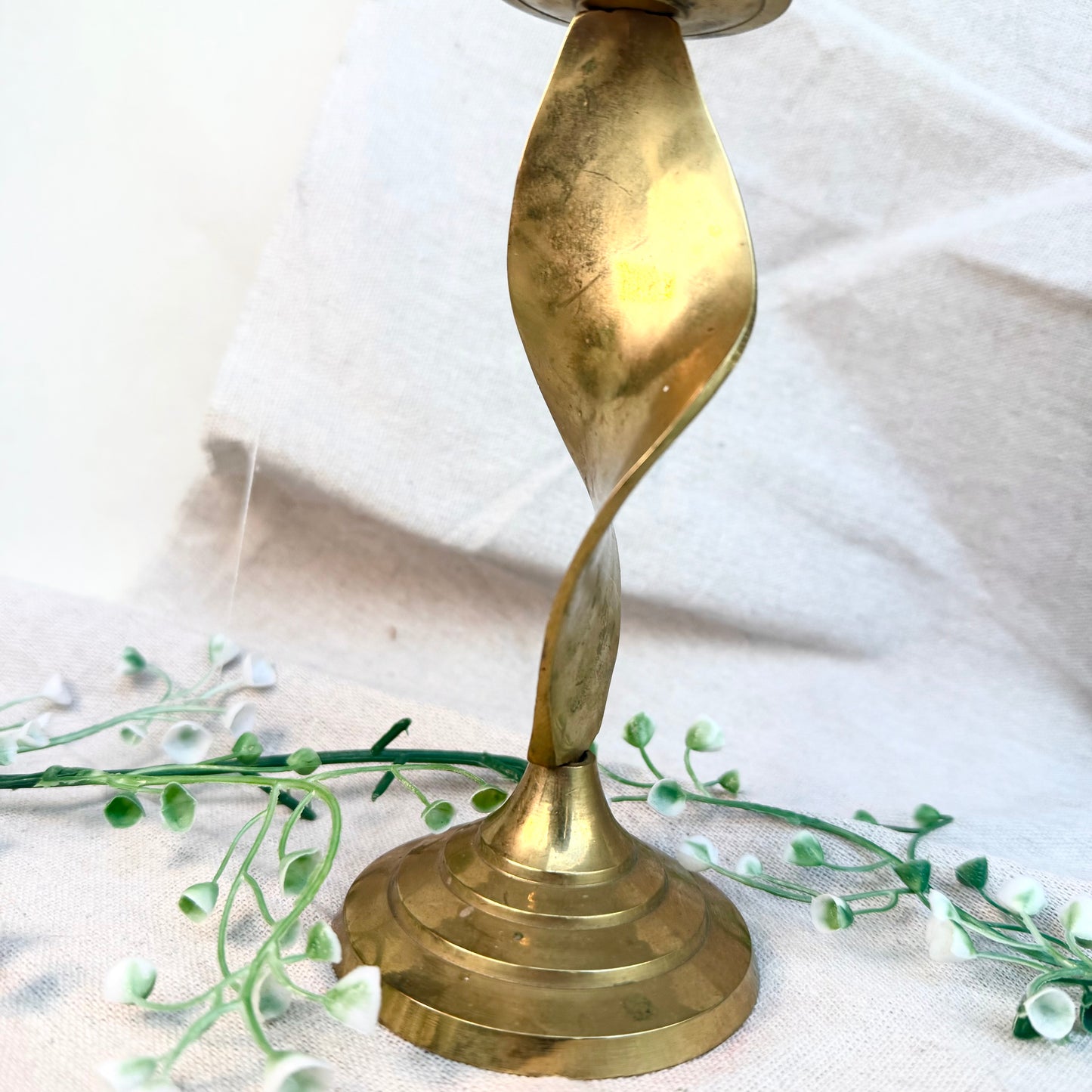 Kerzenständer Messing Spirale