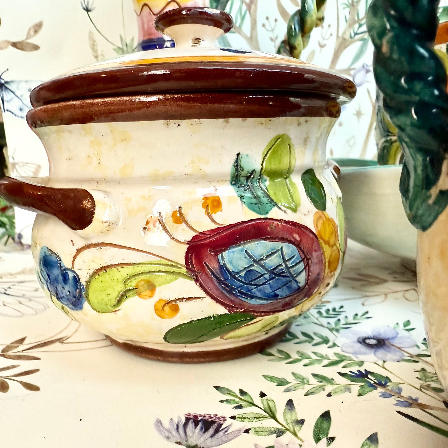 Set italienische Sgraffito Keramik