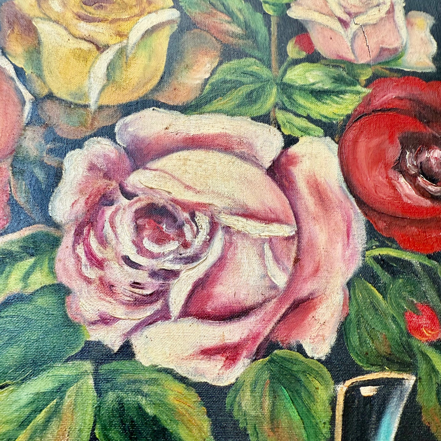 Gemälde Blumenstrauß in Barock Rahmen