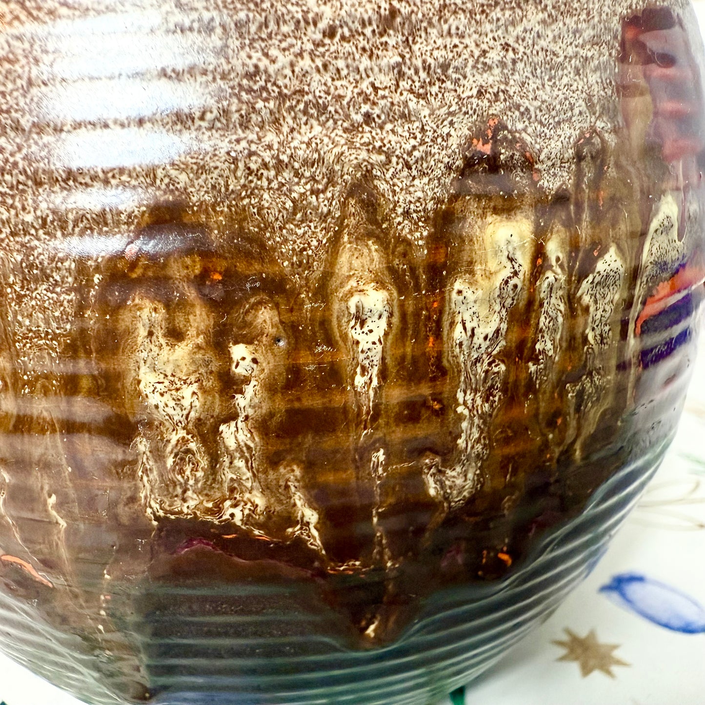 Vase mit Verlaufsglasur