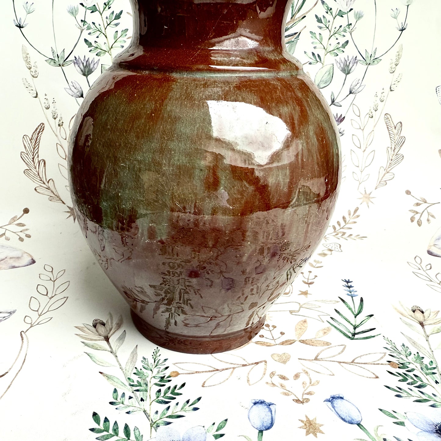 Vase Türkis Braun