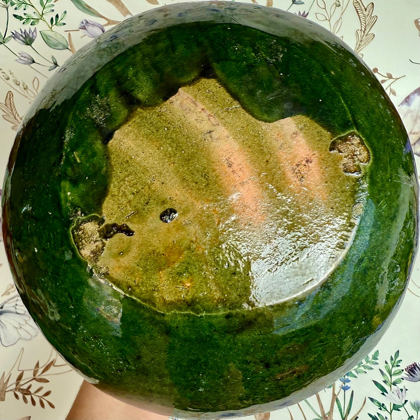Green jug handmade