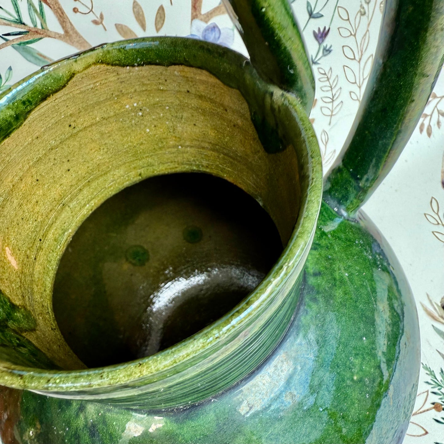 Green jug handmade