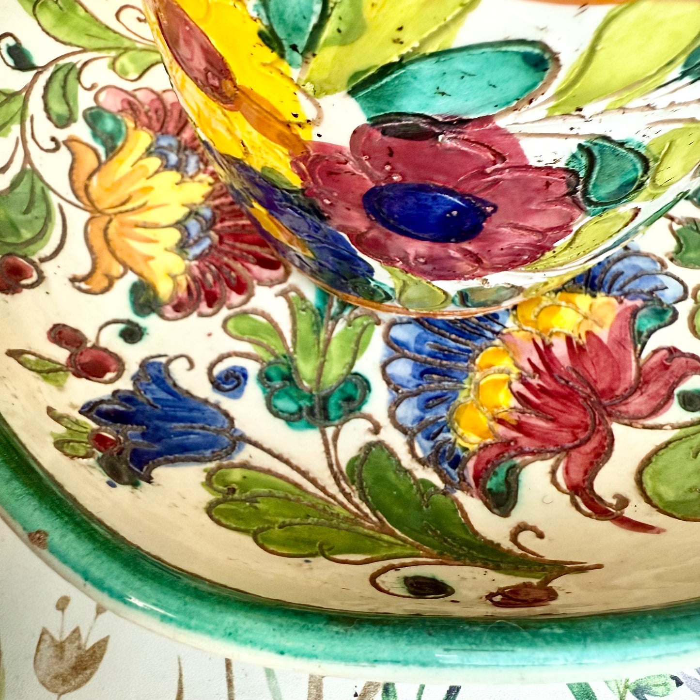 Set italienische Sgraffito Keramik
