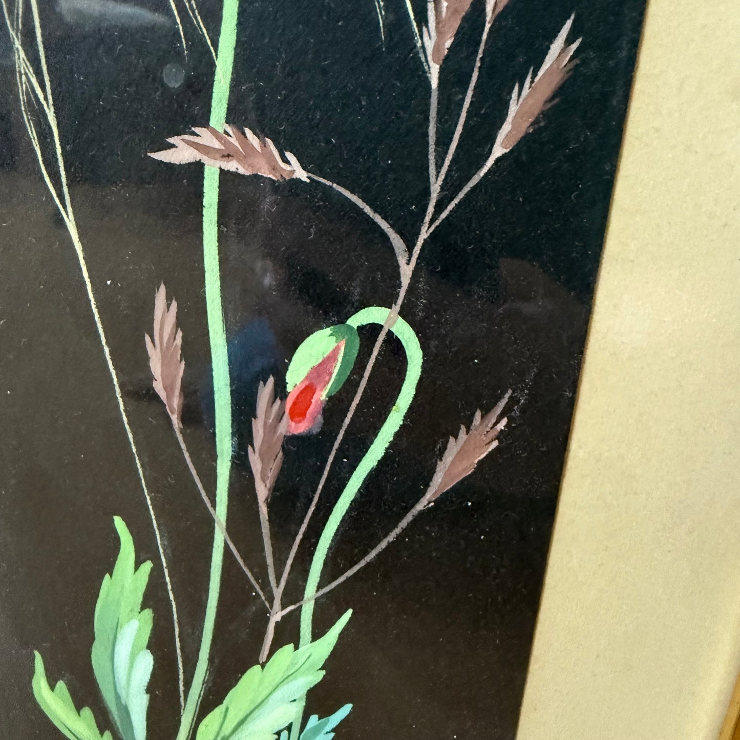Mid Century Blumen Gemälde