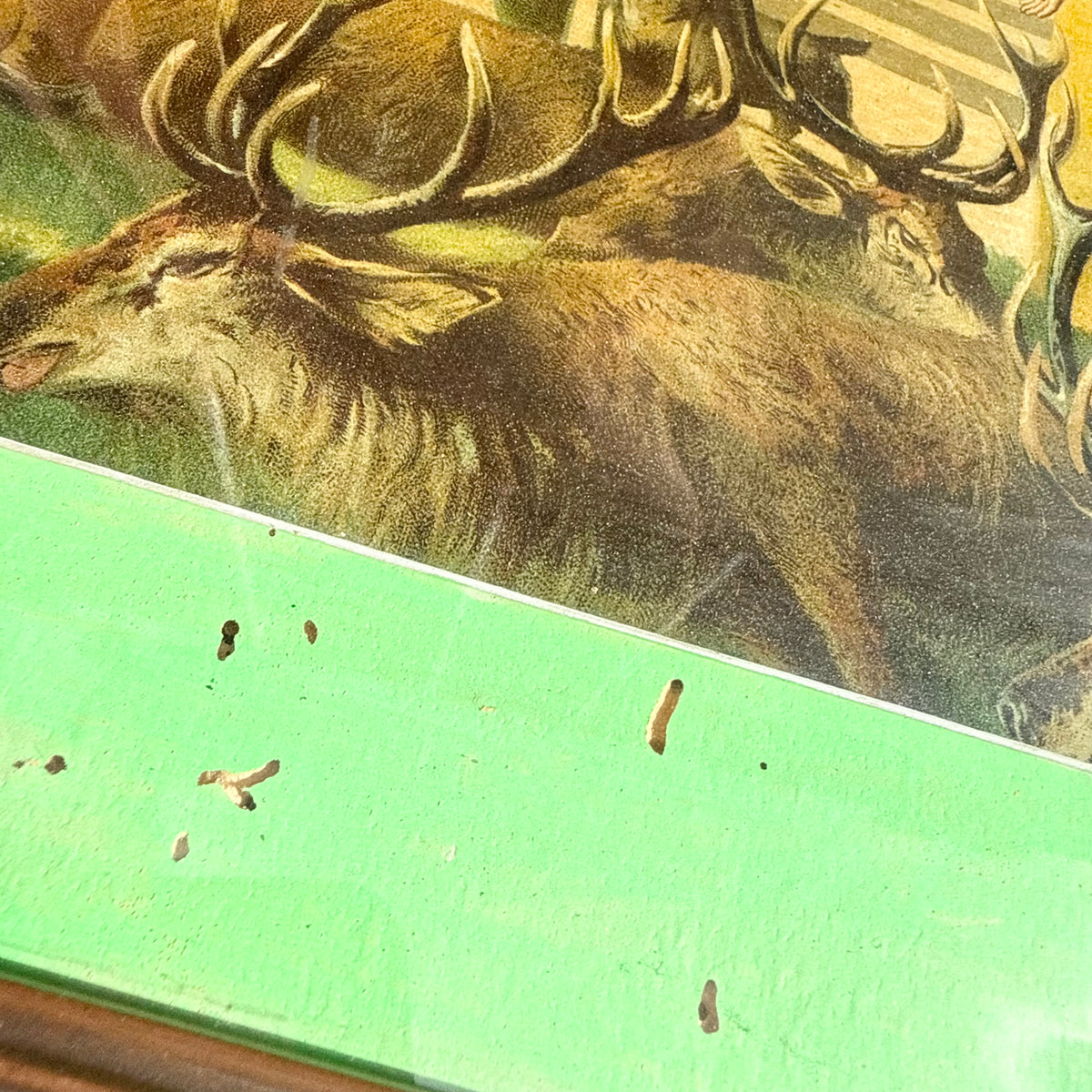 Lithografie Jagdszene