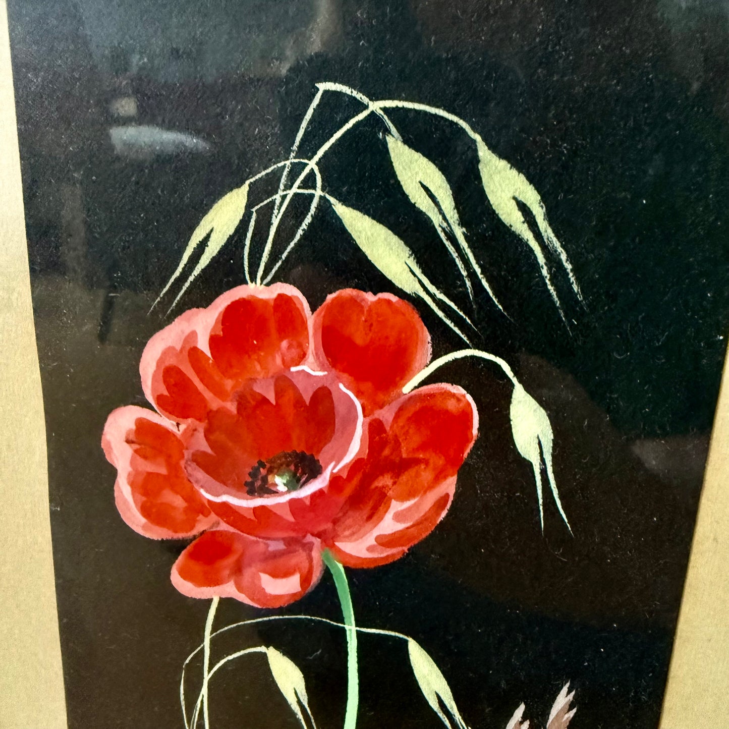 Mid Century Blumen Gemälde