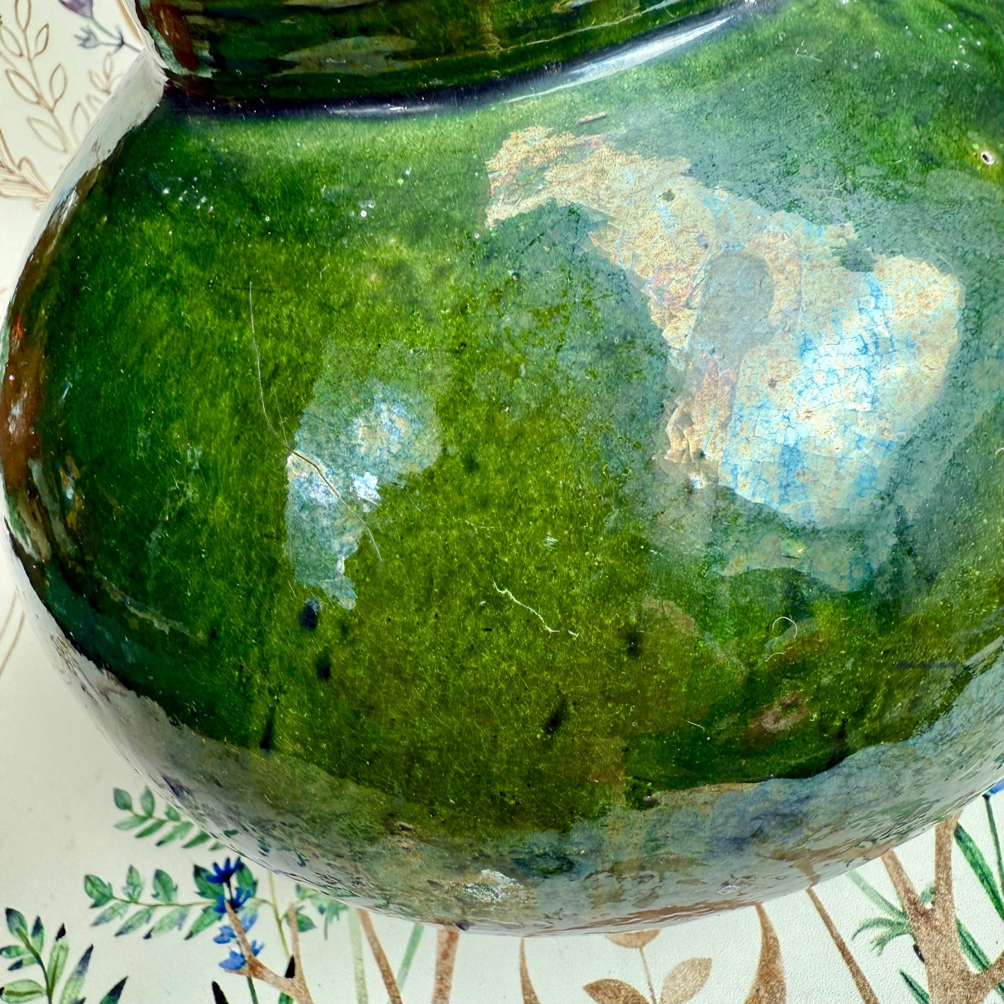 Green jug handmade