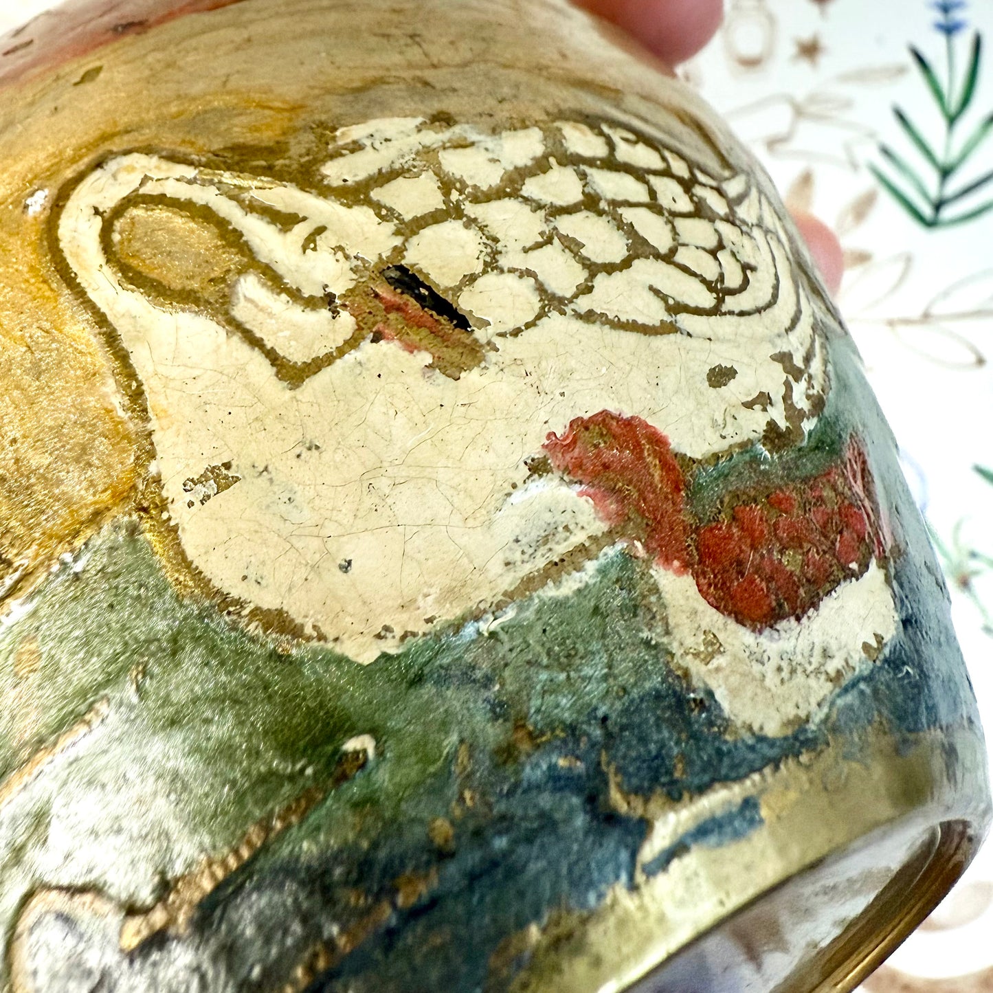 Emaille Vase asiatisch