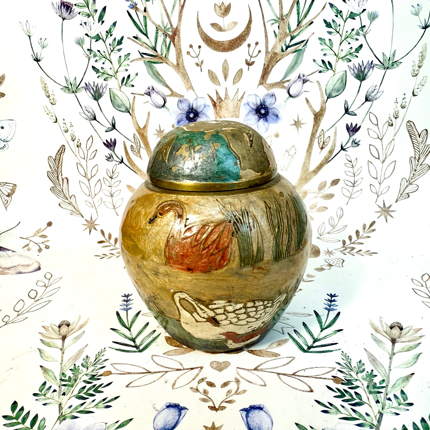 Emaille Vase asiatisch