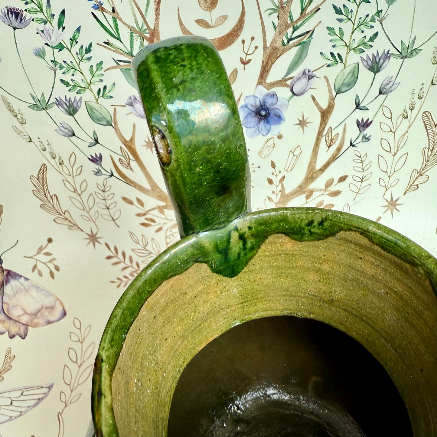Green jug handmade