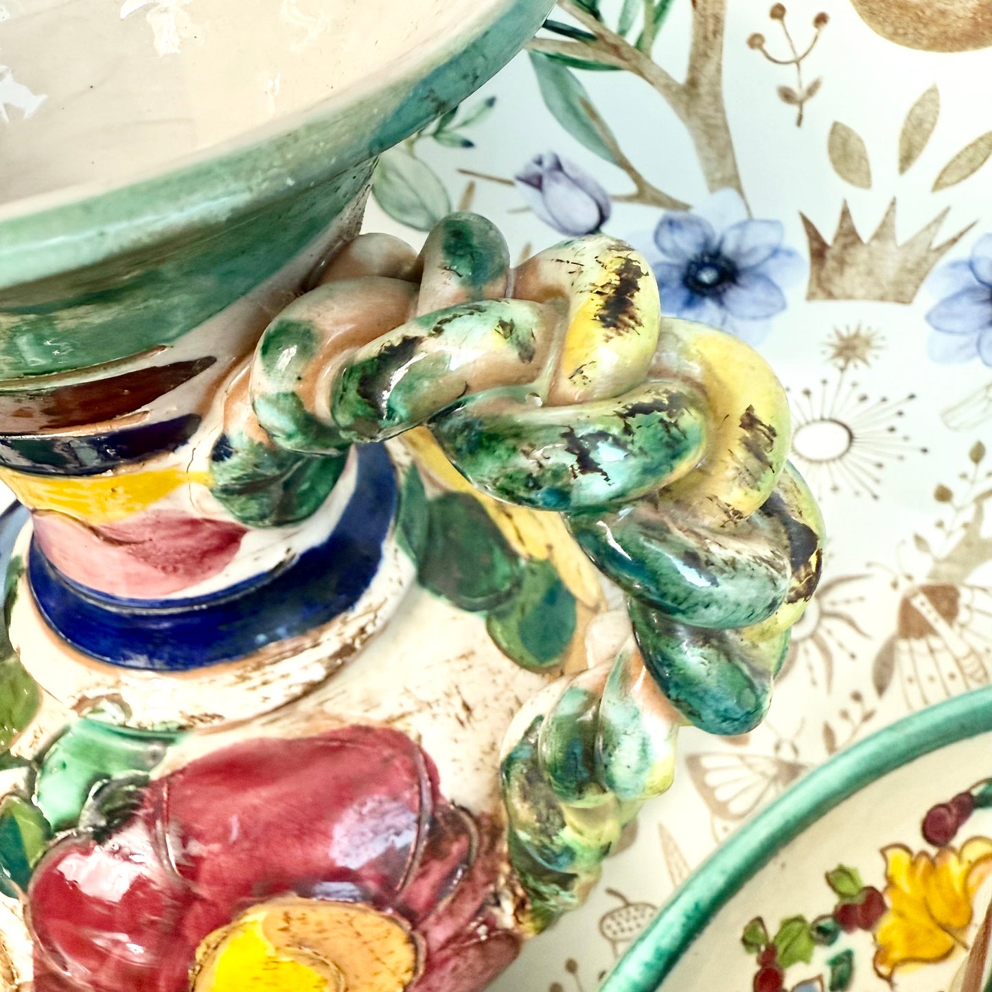Set italienische Sgraffito Keramik