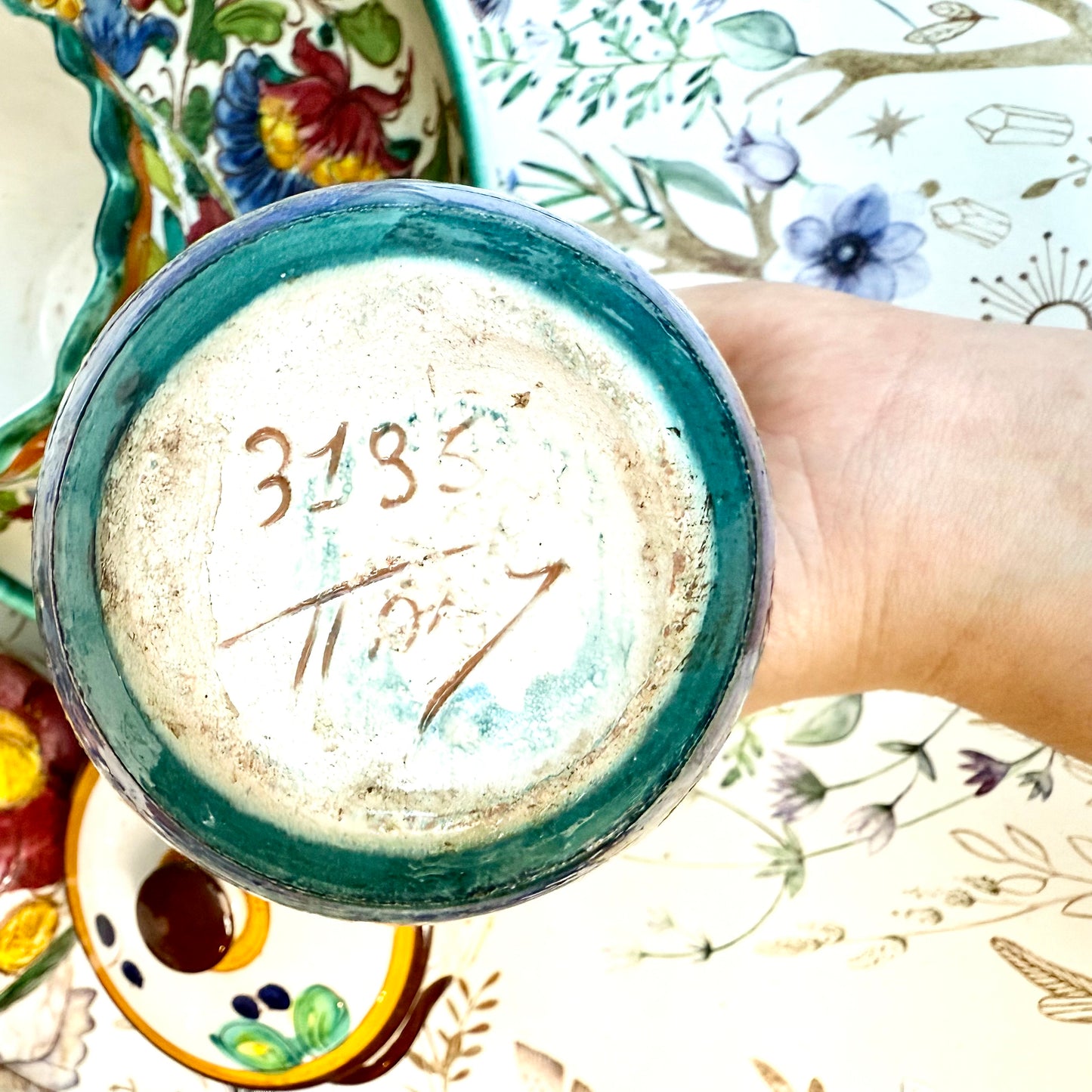 Set italienische Sgraffito Keramik