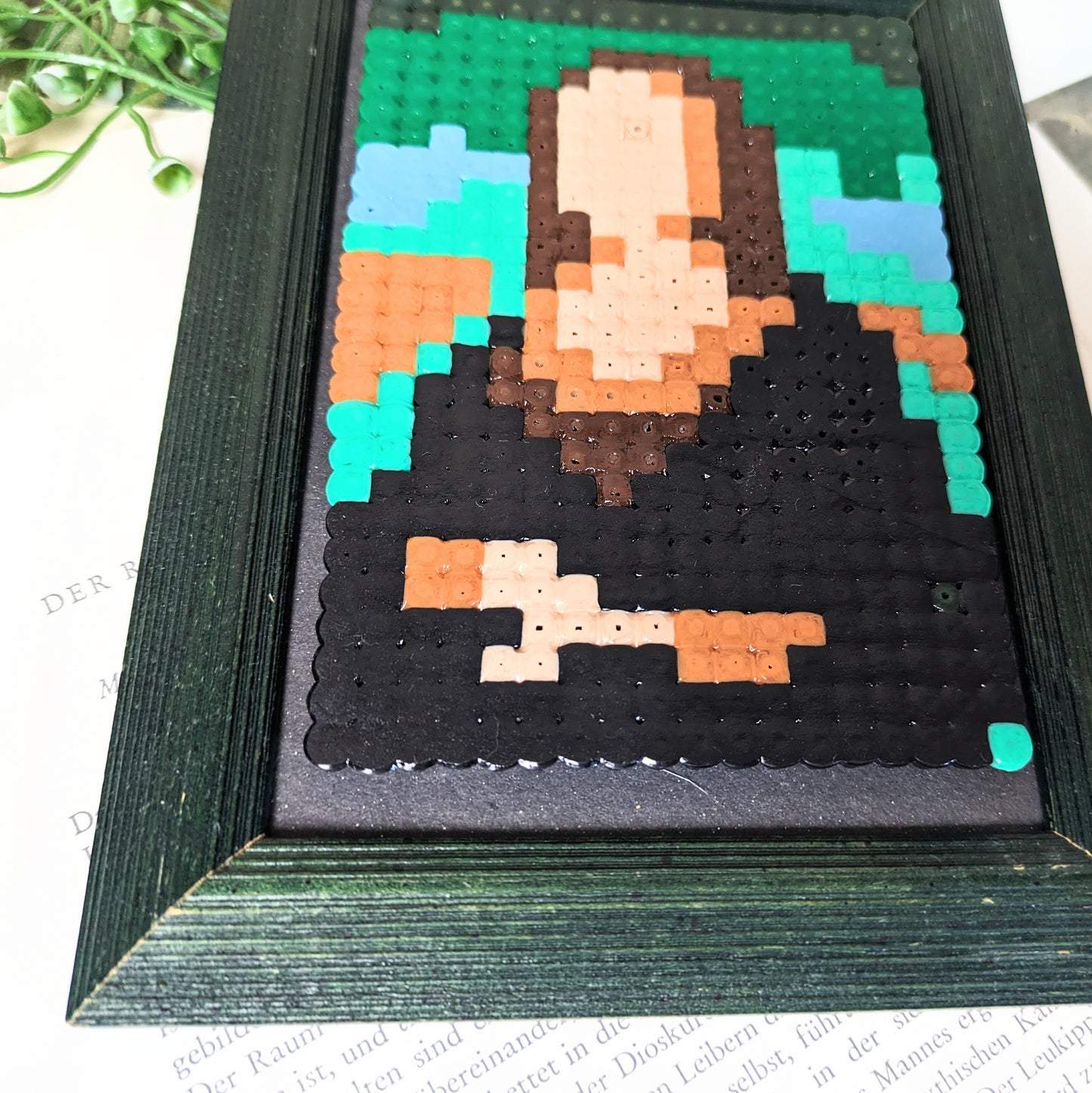 Pixel Mona Lisa gerahmt, DIN A6