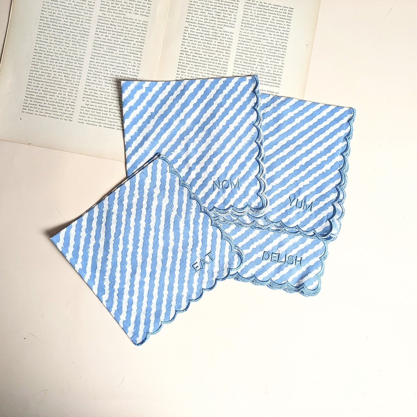 Stoffservietten blau, 4er Set