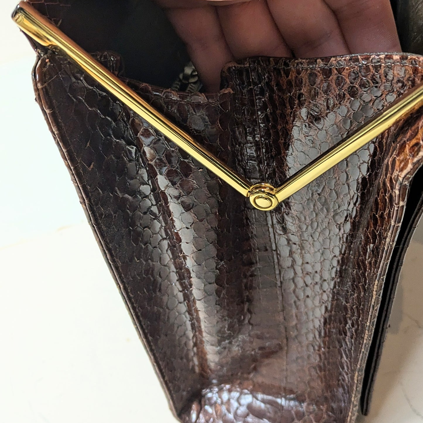 Bag in brown and gold