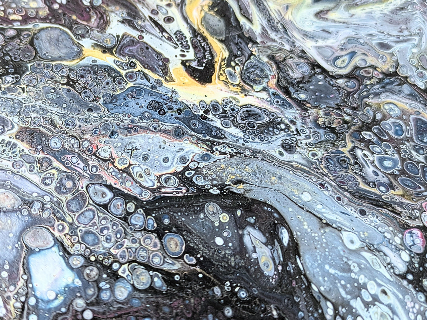 Gemälde „Black Universe“ 20 x 20