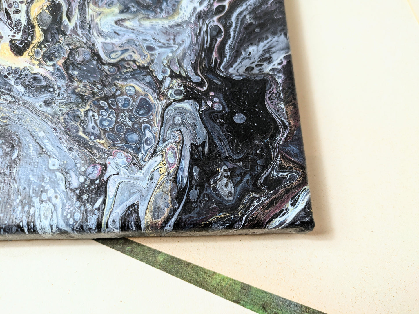 Gemälde „Black Universe“ 20 x 20
