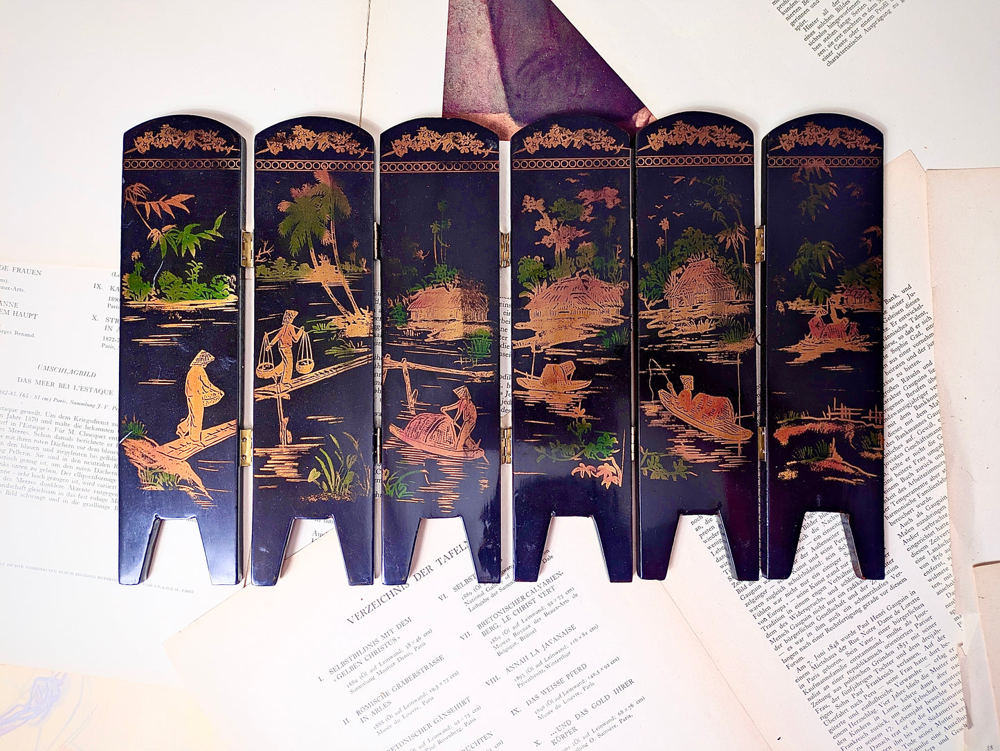 Paravent de table asiatique