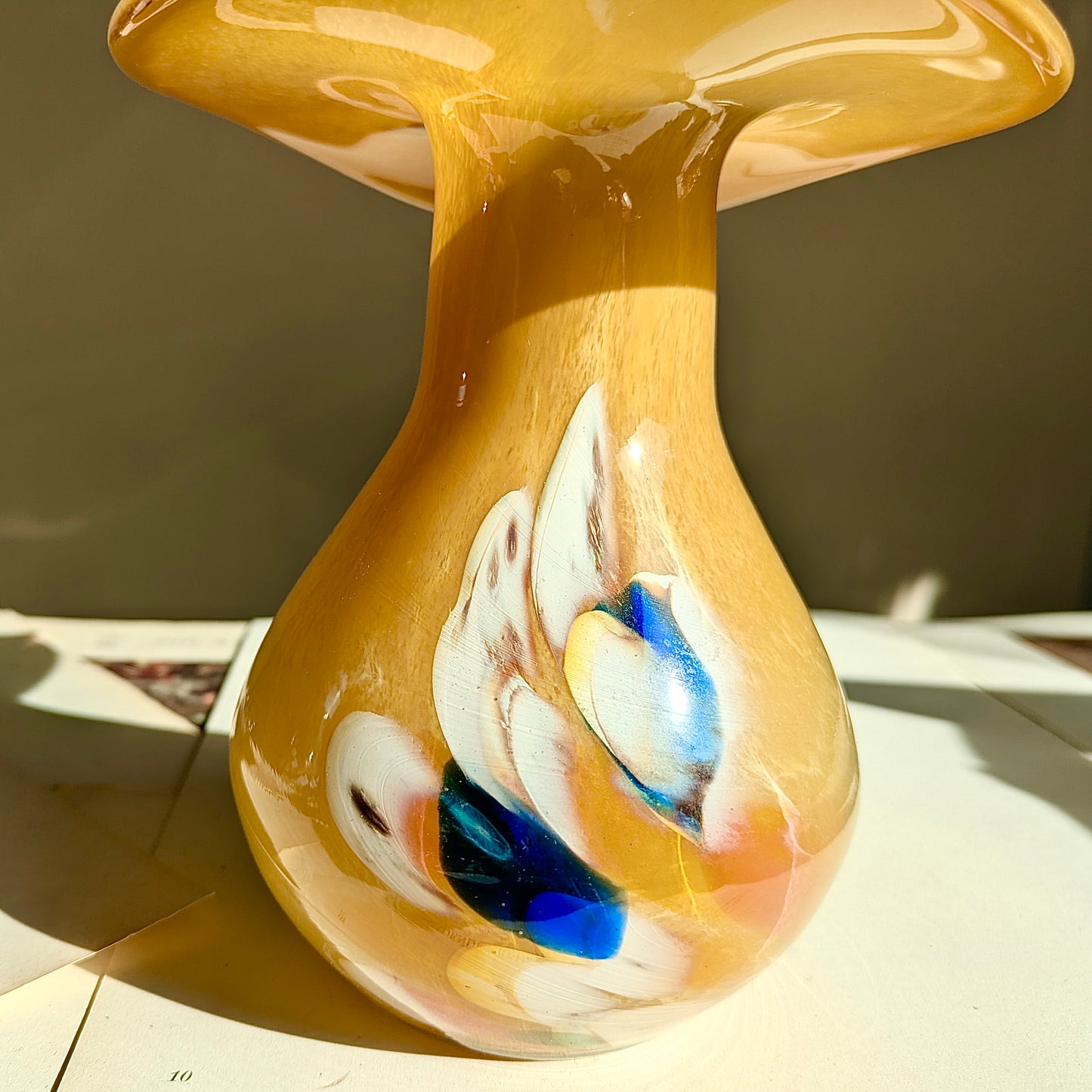 Murano Vase gelb