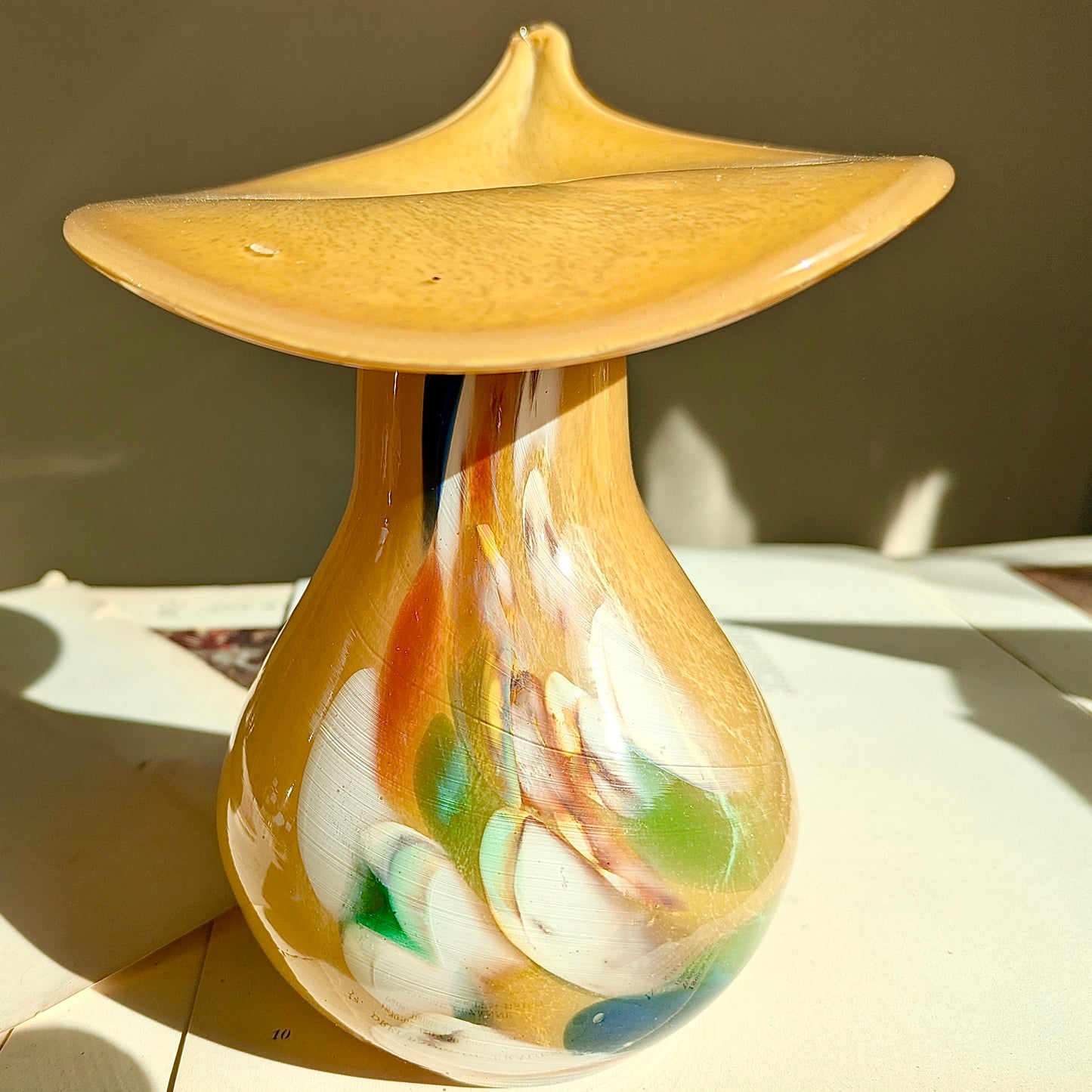 Murano Vase gelb