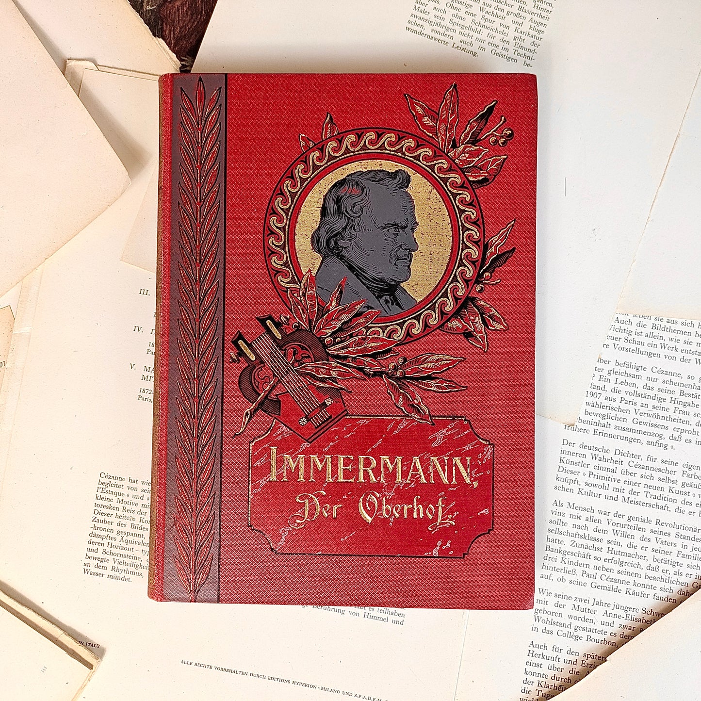 Livre « Immermann - Der Oberhof » en rouge
