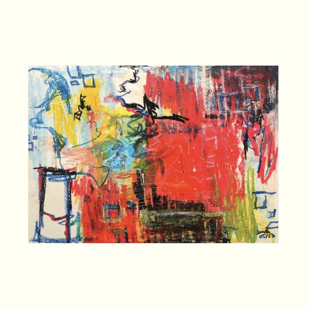 Tableau « Lumières sous la pluie », DIN A3