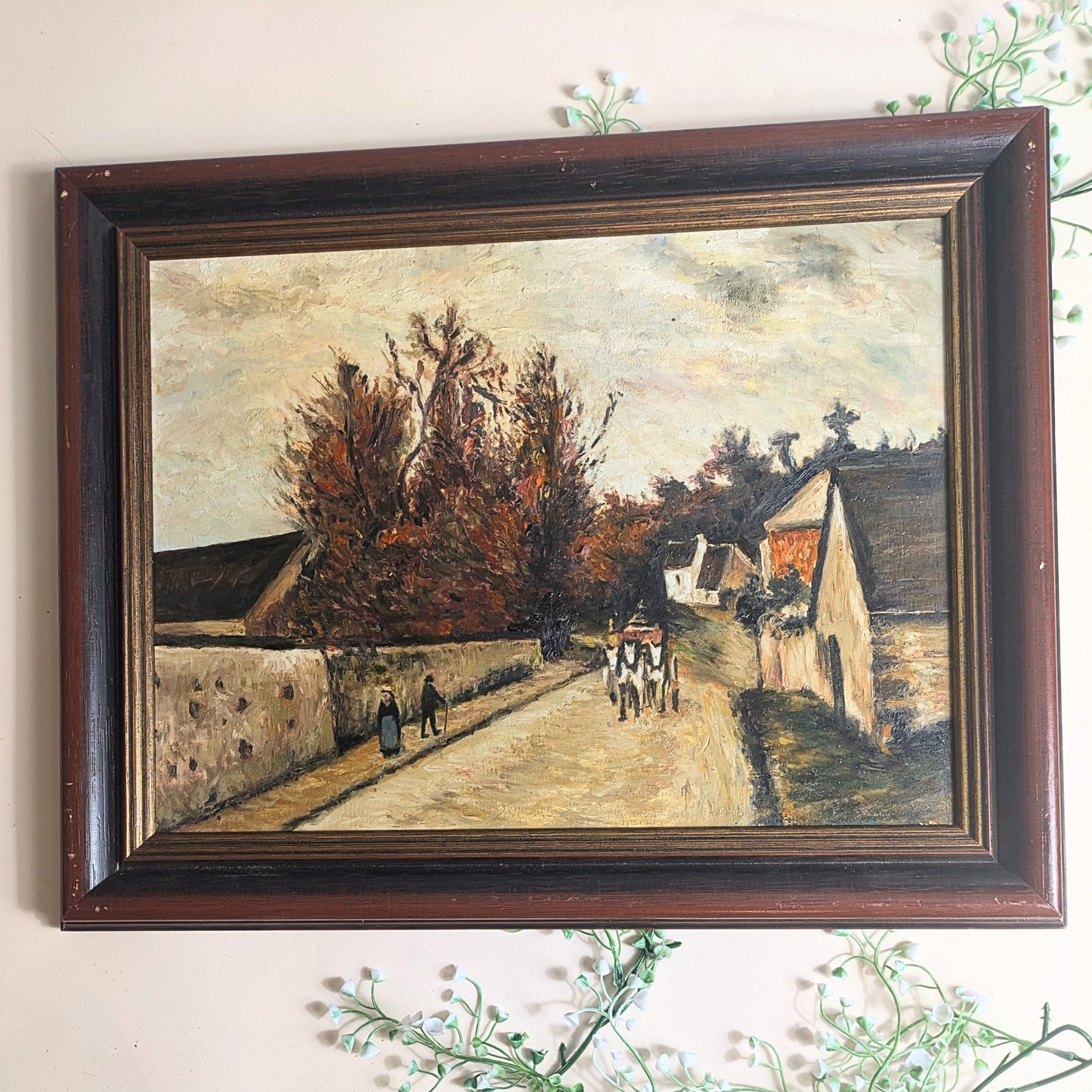 Oil painting à la Pissarro “The Stagecoach”