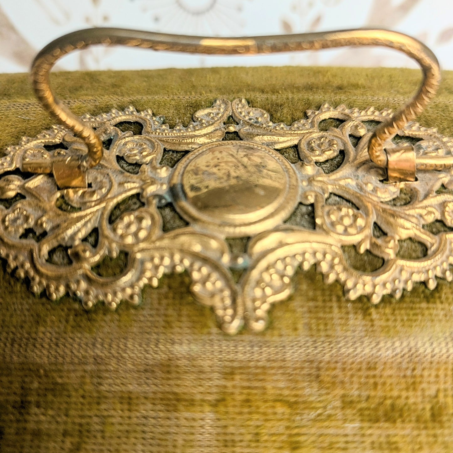Jewelry box velvet green