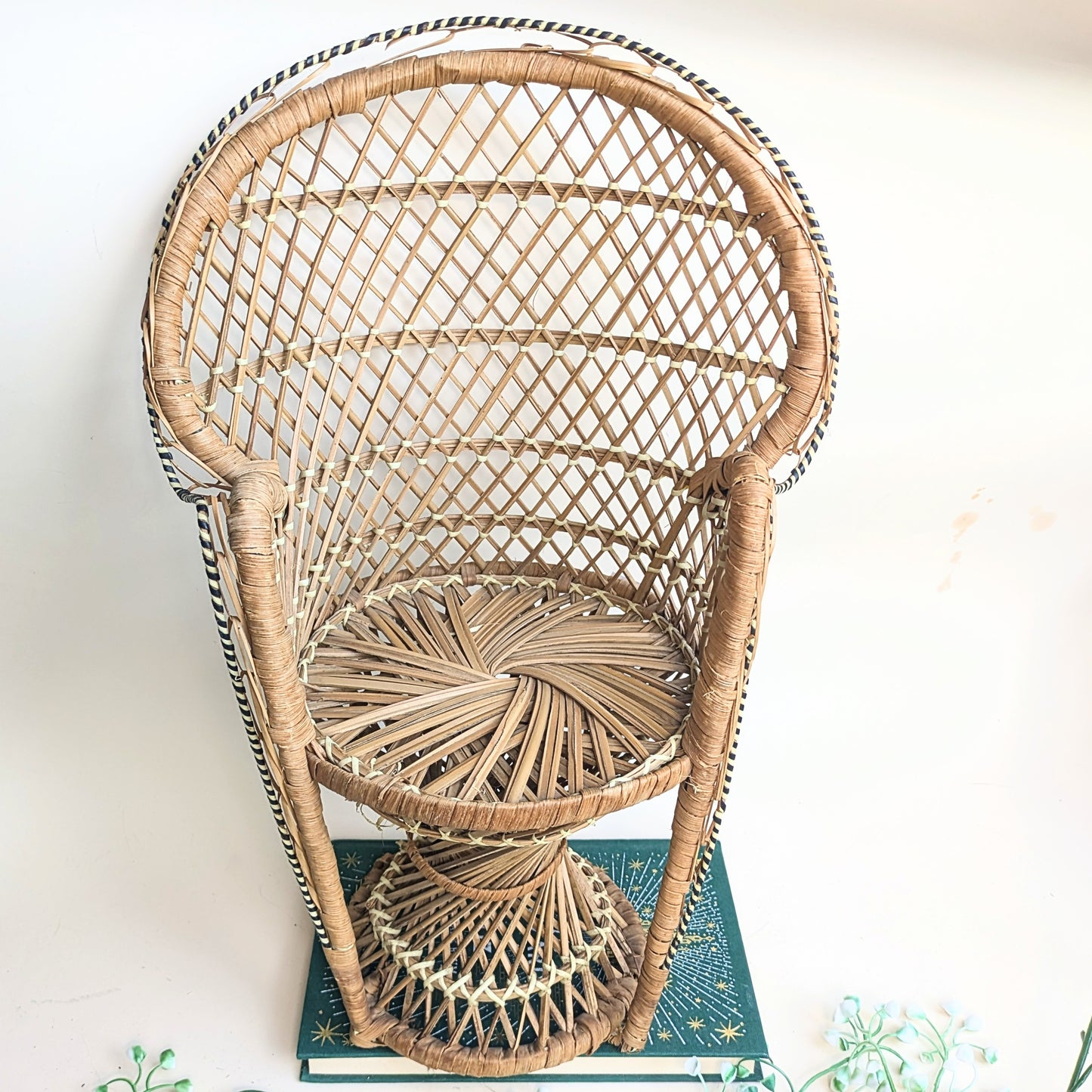 Peacock chair plant stool