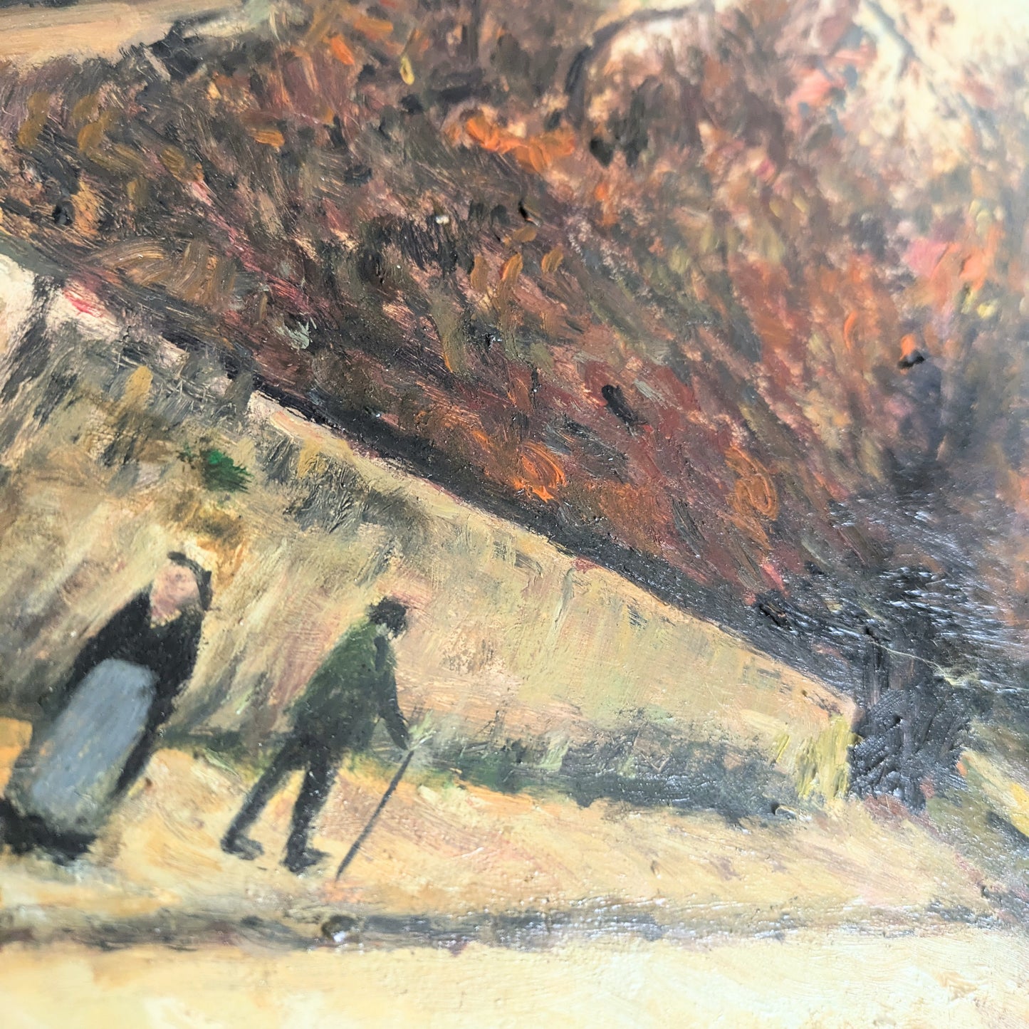 Oil painting à la Pissarro “The Stagecoach”