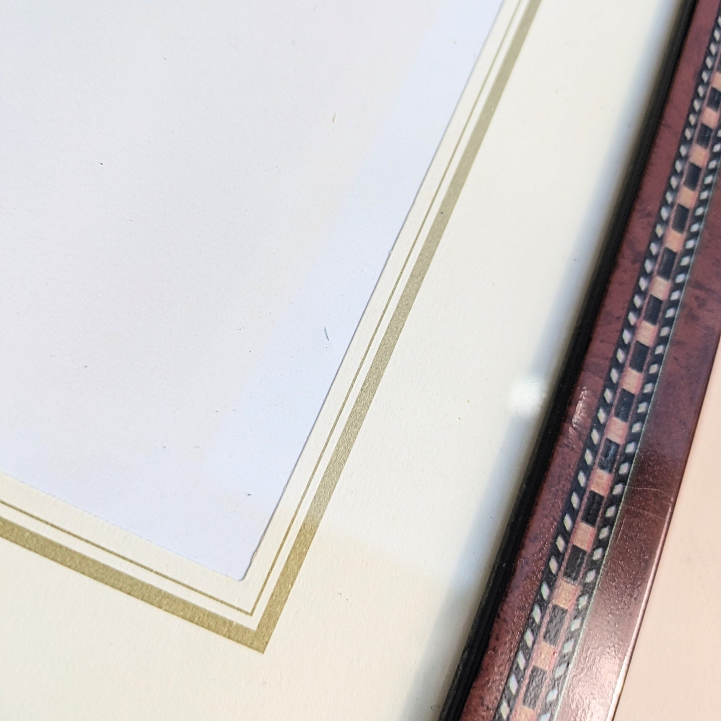 Picture frame burl wood border