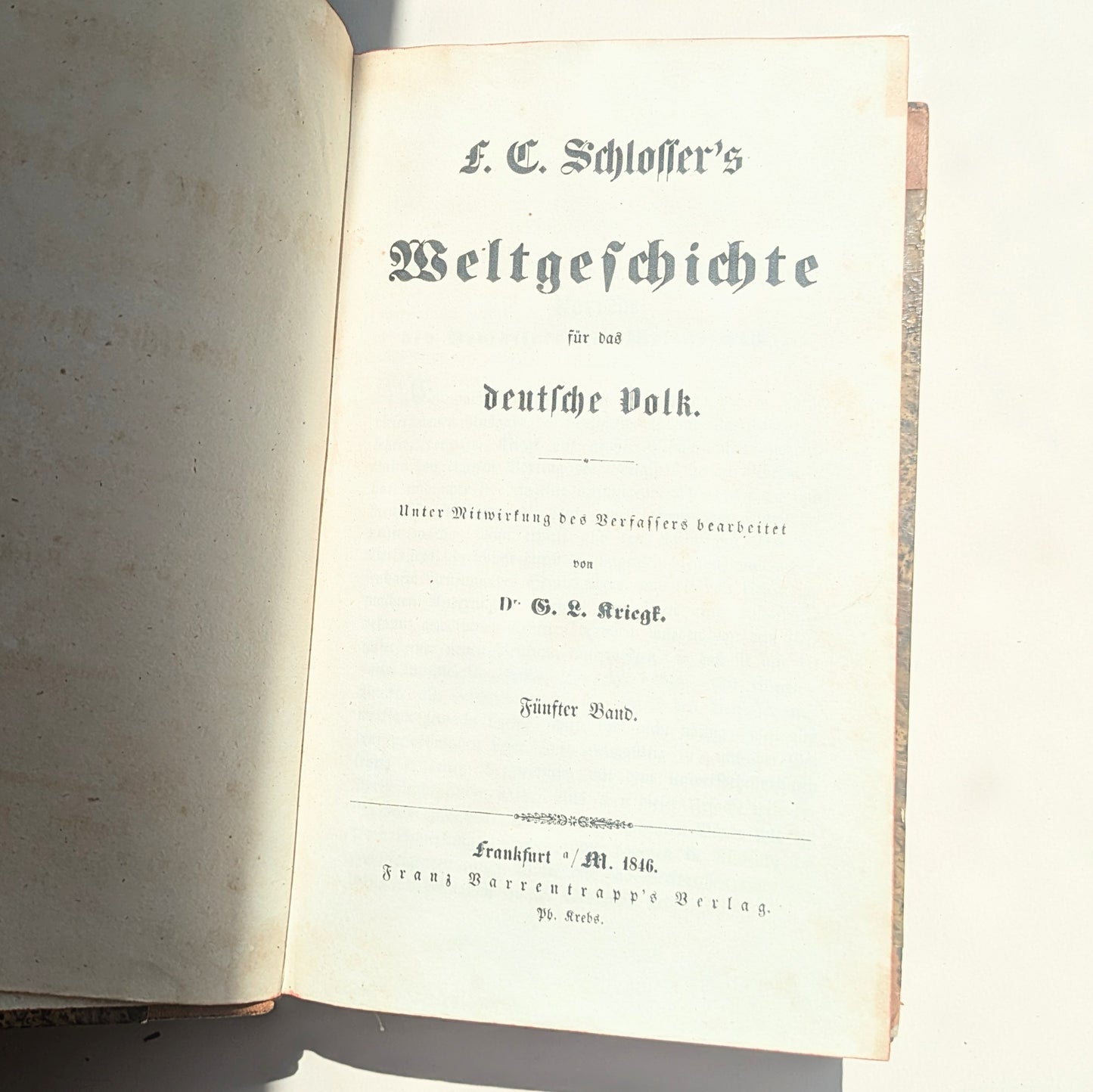 Série de livres « Histoire du monde de Schlosser » Antique