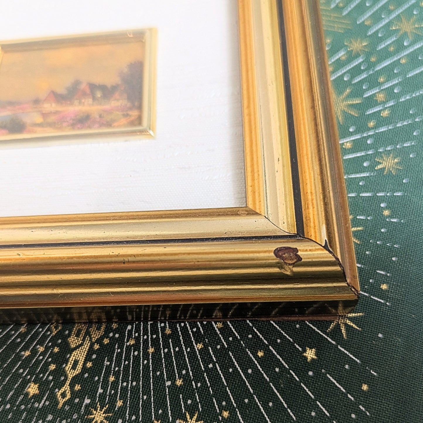 Lithographie sur feuille d'or