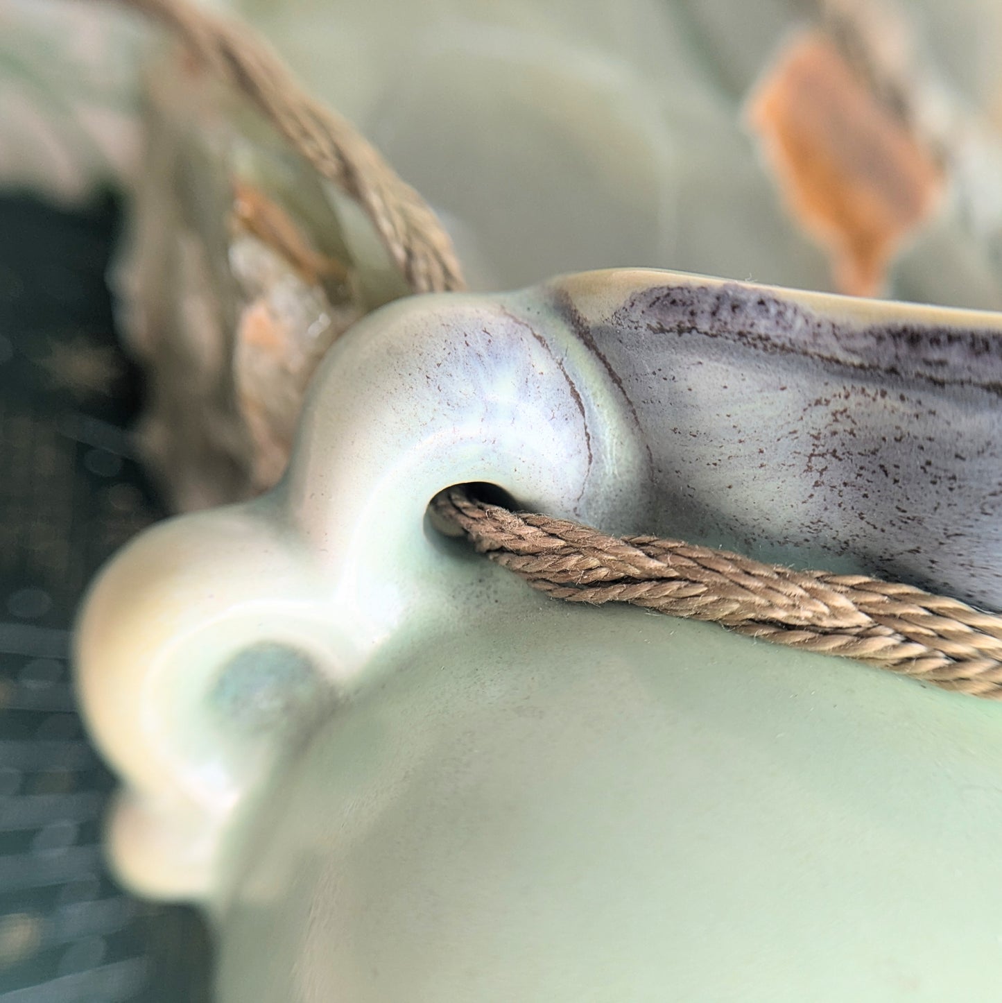 Wall vase heart-shaped turquoise