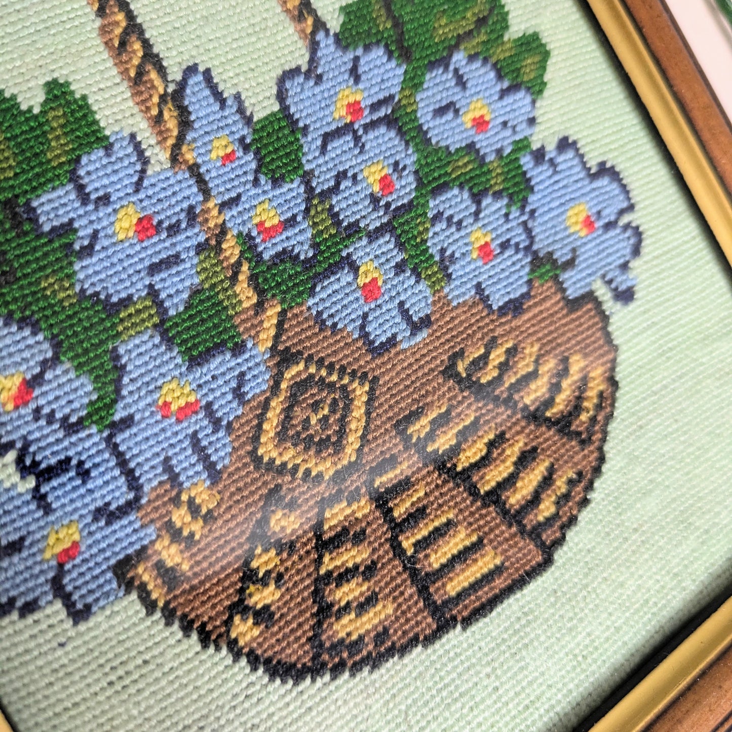 Embroidered forget-me-nots