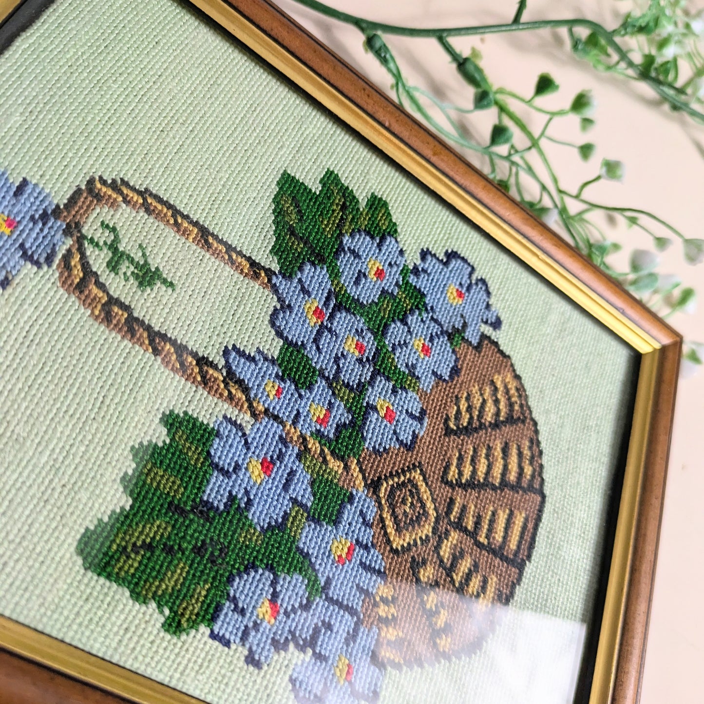 Embroidered forget-me-nots