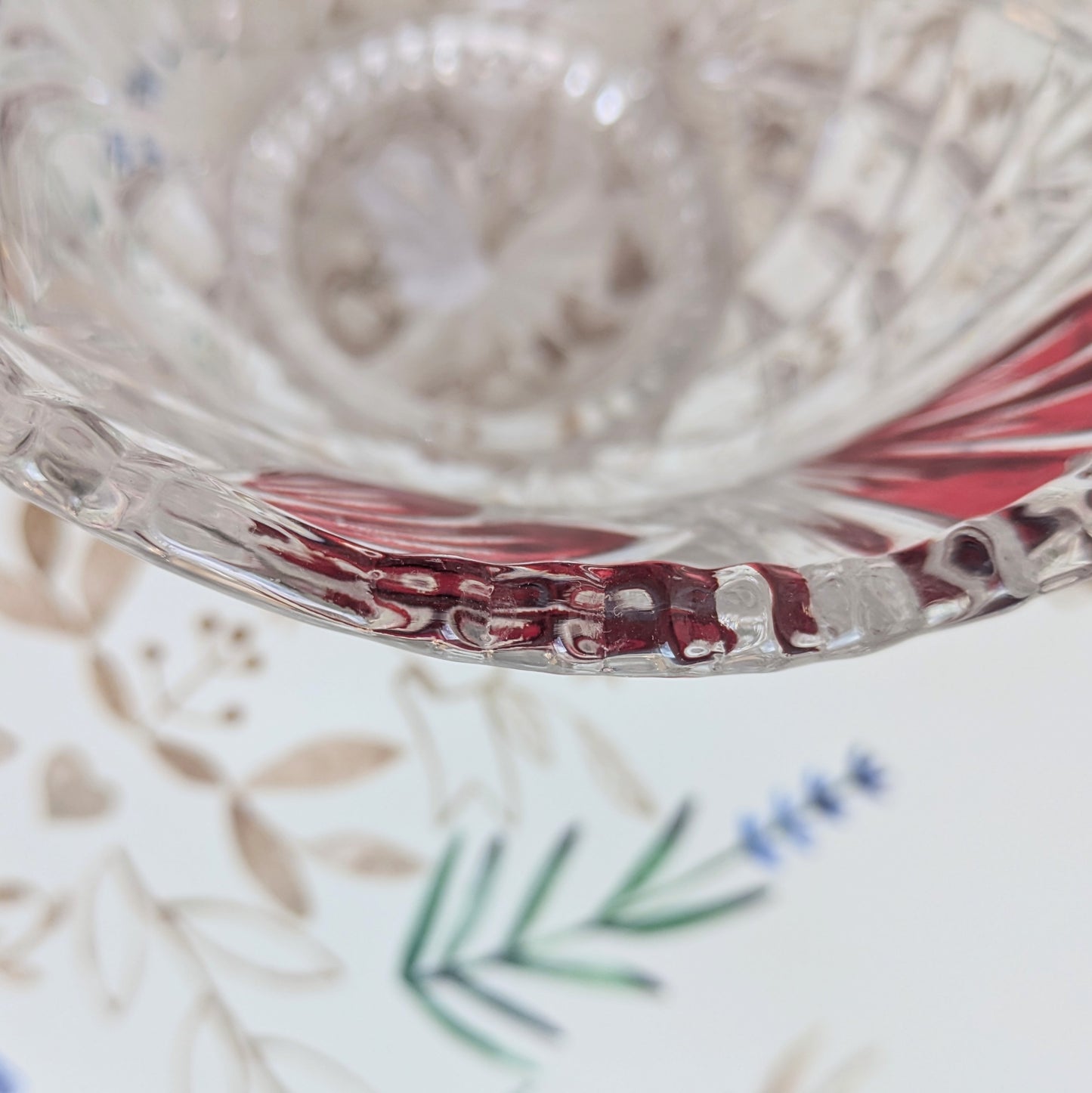 Lead crystal bowl flowers